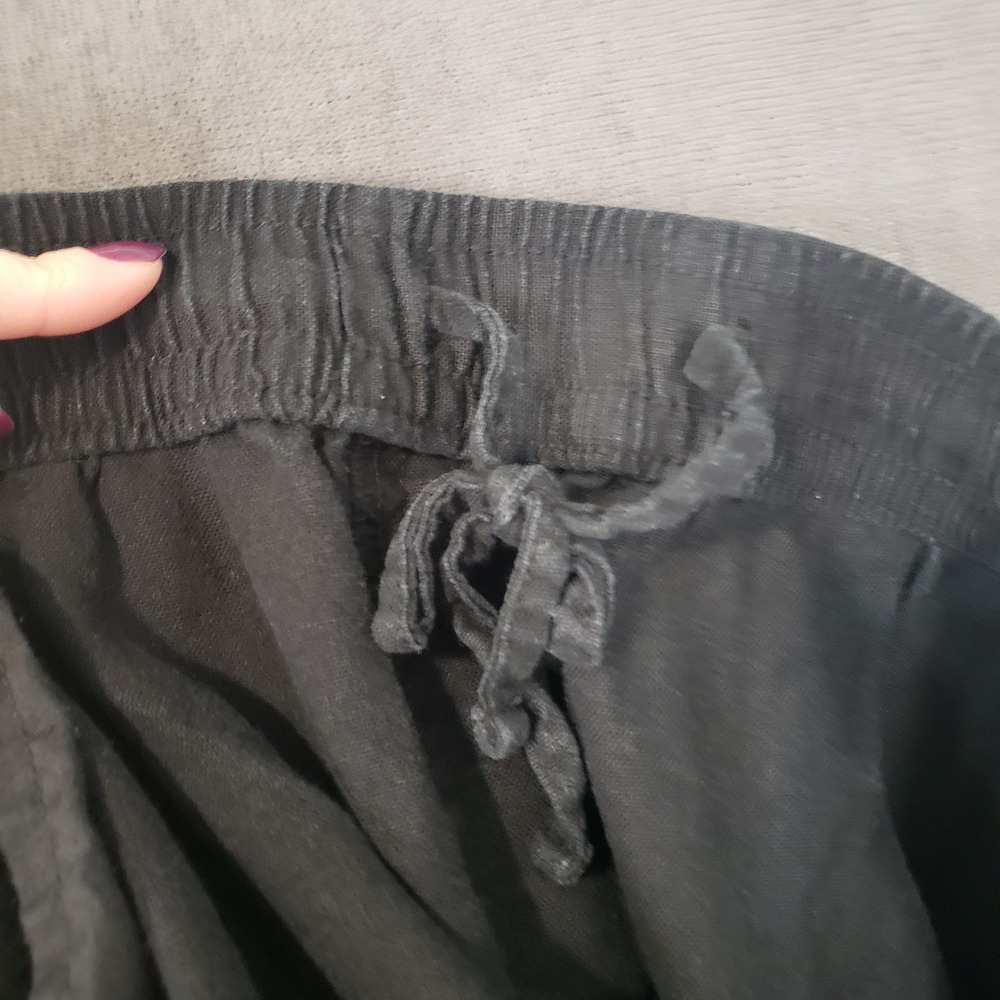 Old Navy Pants Womens 2X Black High Rise Wide Leg Comfort Elastic Waist - Picture 7 of 10